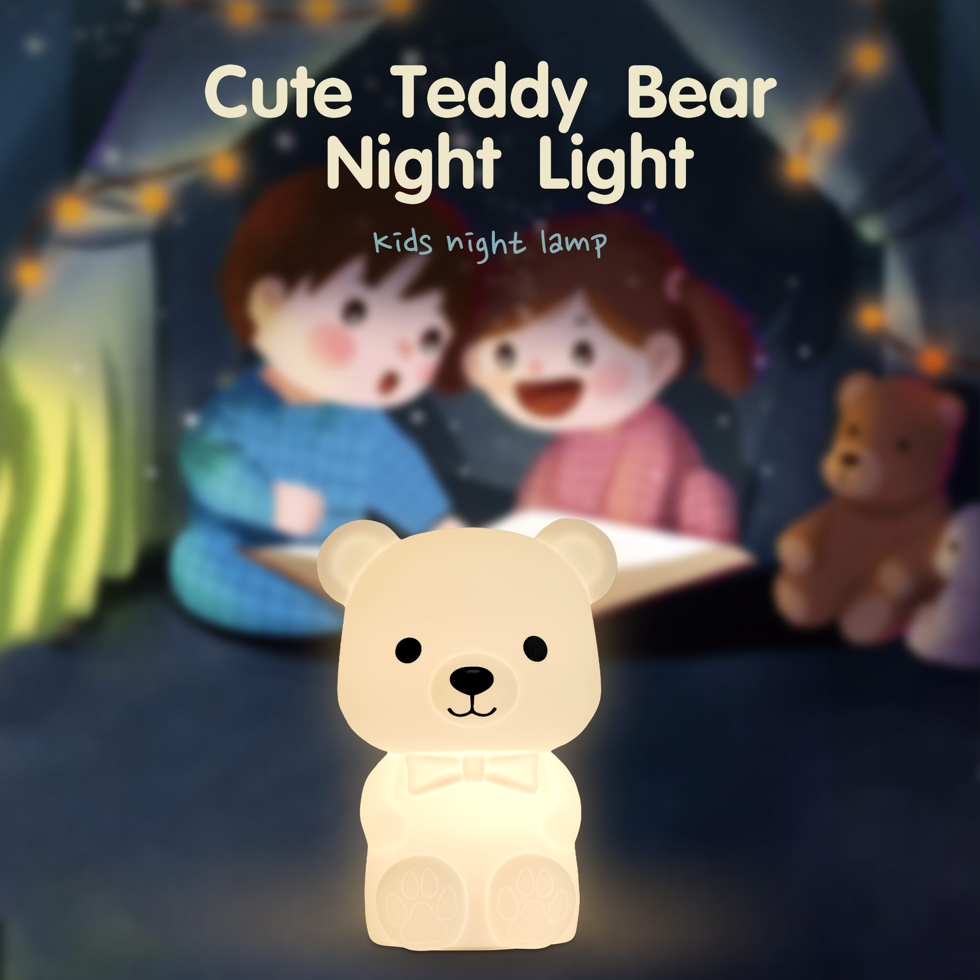 Mini Lovely Rechargeable Led Soft Touch Silicone Night Light For Kids Panda Unicorn Bear Buddha Lamp Silicone Animal Night Light