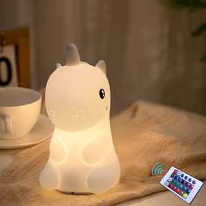 Mini Lovely Rechargeable Led Soft Touch Silicone Night Light For Kids Panda Unicorn Bear Buddha Lamp Silicone Animal Night Light