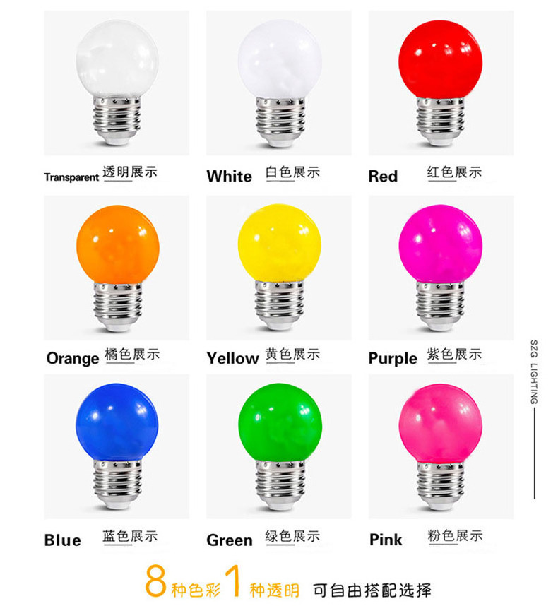 New E27 Mini Multi Color Led Light Bulbs Festoon Party Lights Globe Shape Led Lamp Bulb For Home Decoration