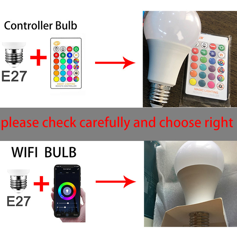 Led Color Changing Led Smart Rgb Light Home Lighting Lamp  Led Color Changing Magic Light Bulb