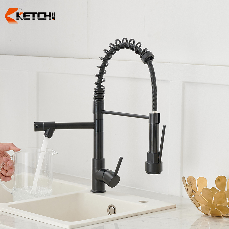 Wholesale Single Handle Kitchen Sink Faucet Black Led Kitchen Faucet for Kitchen Carton Box Graphic Design Modern Contemporary