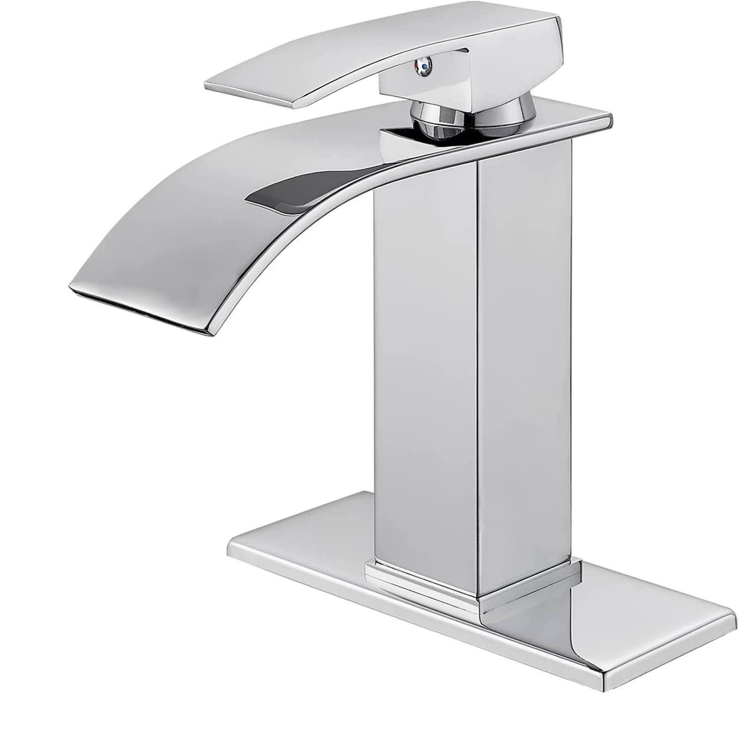 Bathroom Waterfall Faucet Sink Single Handle Hot and Cold Basin Faucet Mixer Tap Bathroom Basin Faucets