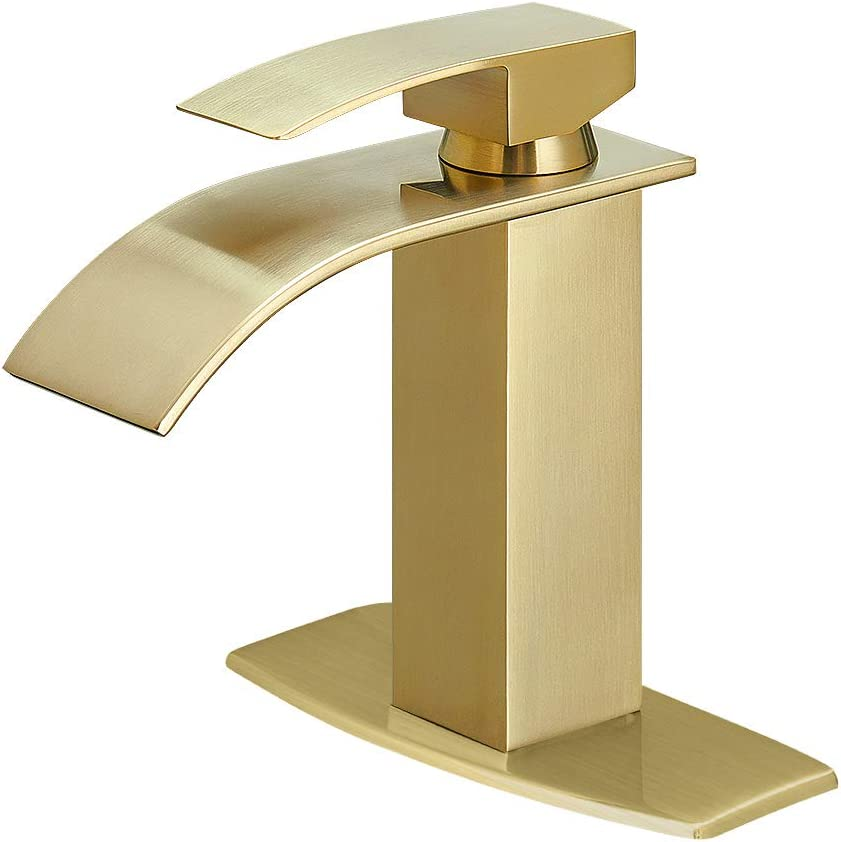 Bathroom Waterfall Faucet Sink Single Handle Hot and Cold Basin Faucet Mixer Tap Bathroom Basin Faucets