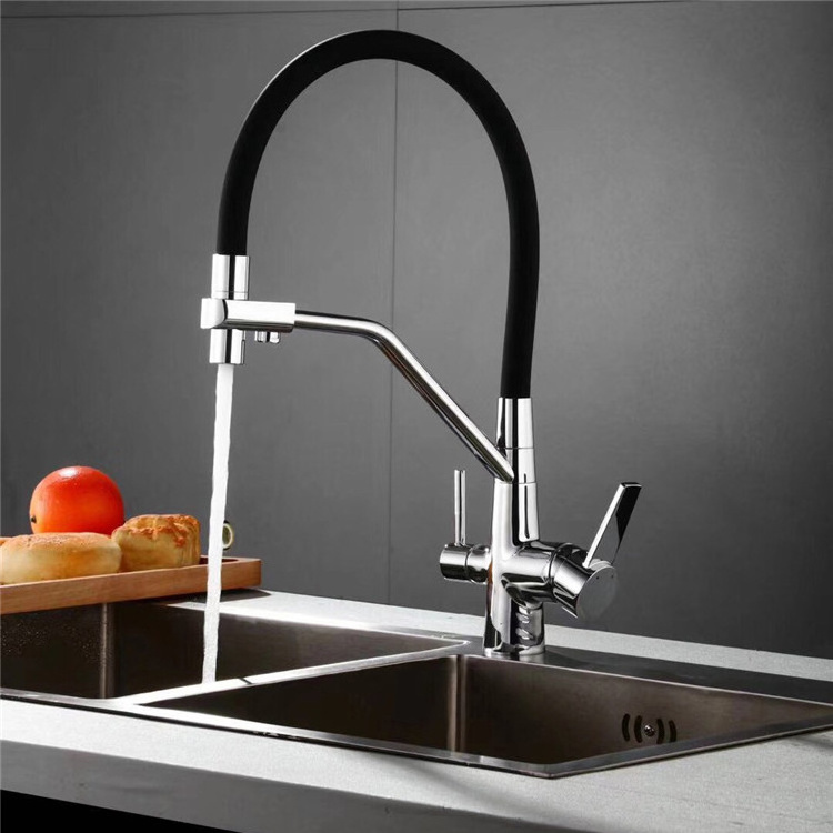 Wholesale Modern Pull Down Spring Classic 3 Way Spray Stainless Steel Kitchen Faucets