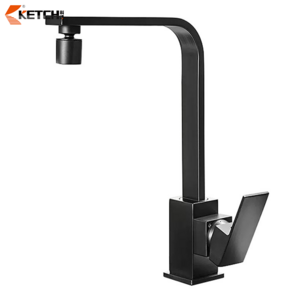 Factory Customized Brass Matte Black Brushed Hot And Cold Water Mixer Kitchen Faucet