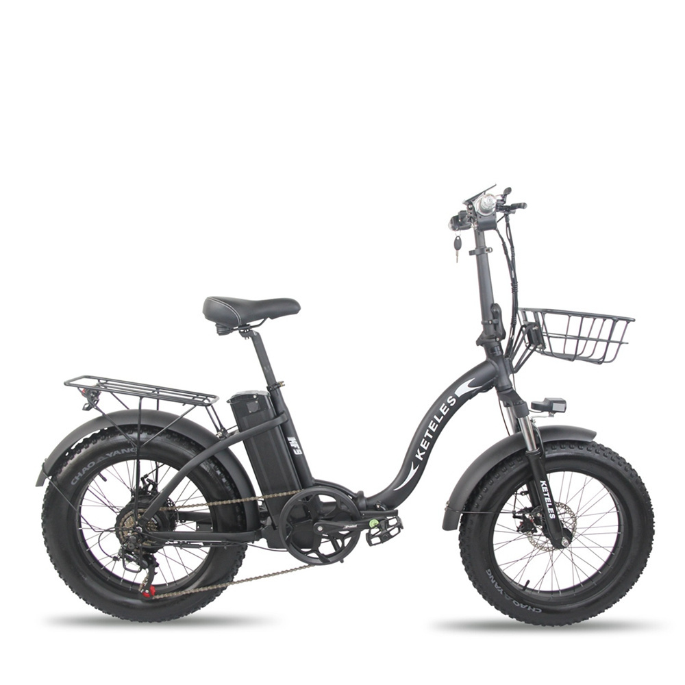 Factory Wholesale 750W Motor Cargo Bike 13AH Lithium Battery Electric Bike KETELES KF9 20x4.0 inch Fat Tire Folding E-Bike