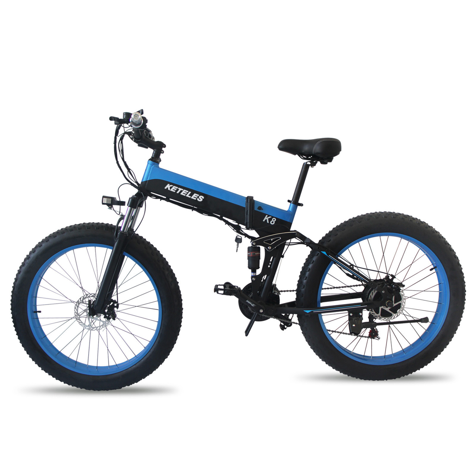 26 inch 1000W Motor 14.5ah KETELES Beach Cruiser K8 Folding Electric Bicycle Fat Tire Electric Bike Off Road Mountain E bike