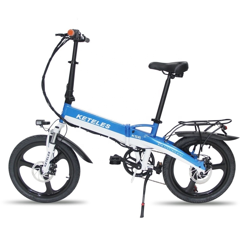 New Foldable KETELES KS6 velo electrique 48v 10ah 7-Speed pliable 20 inch ebike 350w Mountain folding electric hybrid bike