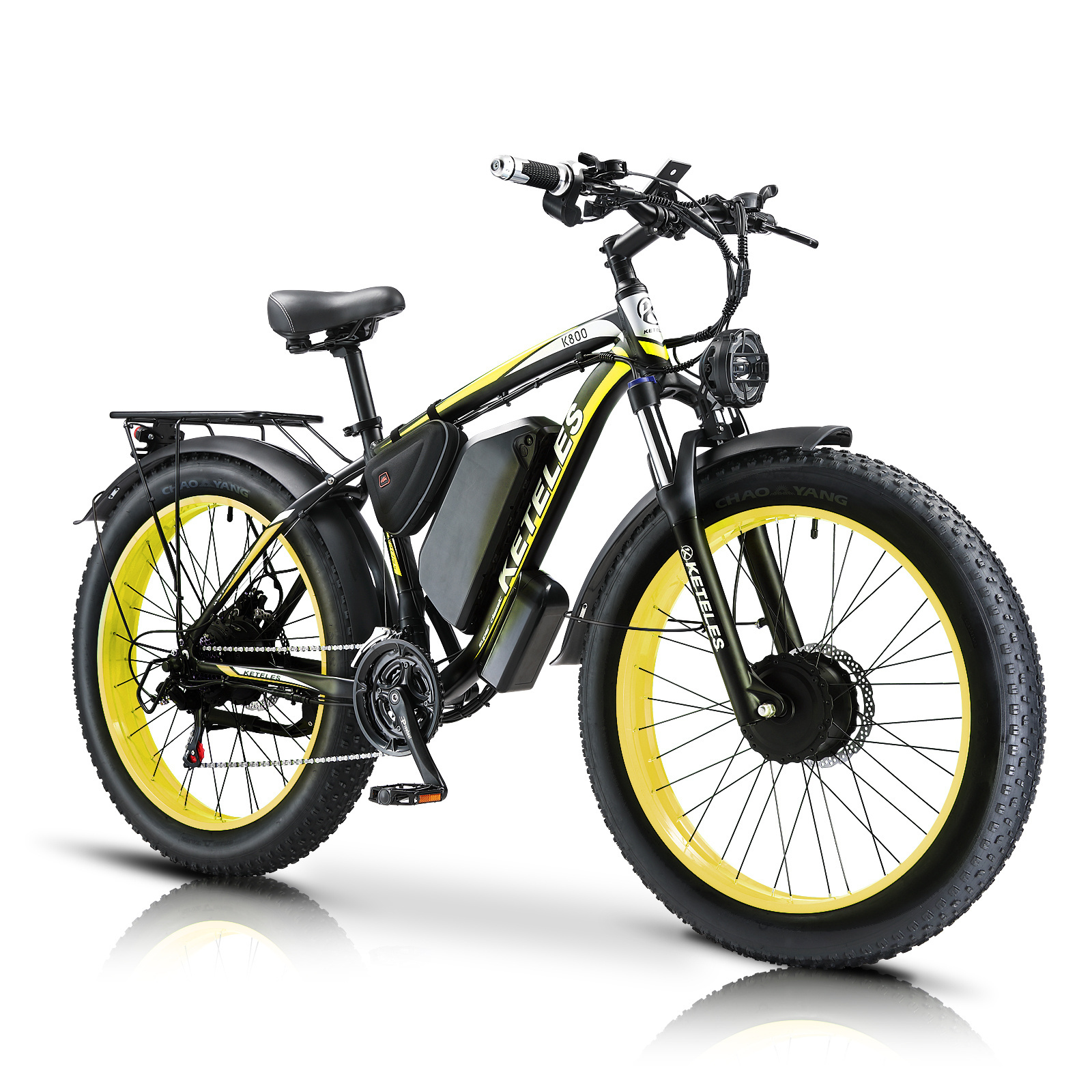 Eu Warehouse K800 23Ah Fully Electric And Pedal Assist Mode KETELES 2000w Ebike 2 Wheel 26 Inch Fat Tire Electric Bicycles