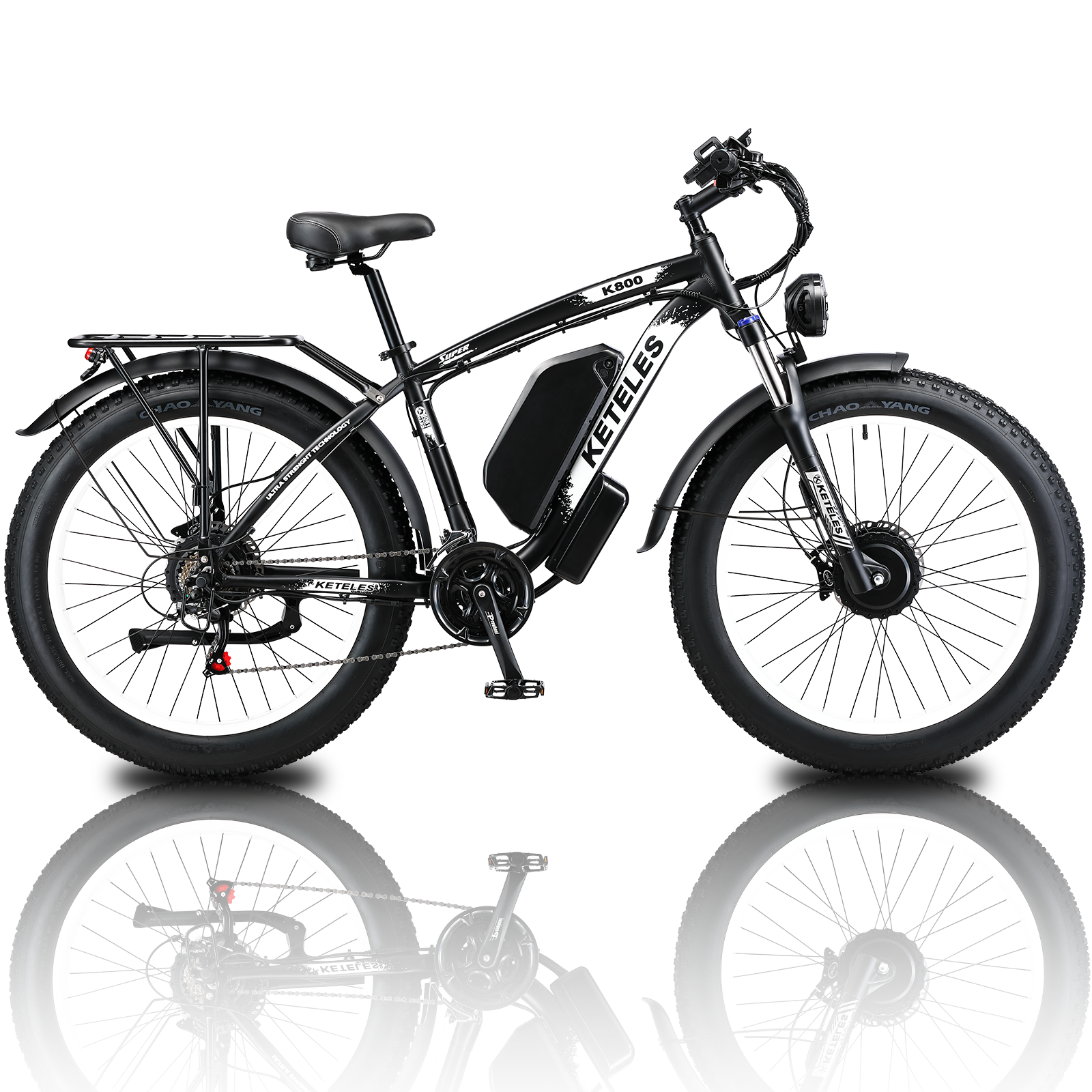 700 watt KETELES electric bike manufacturer K800 fat tire electric snow mountain bicycle with lithium battery 17.5Ah LCD display