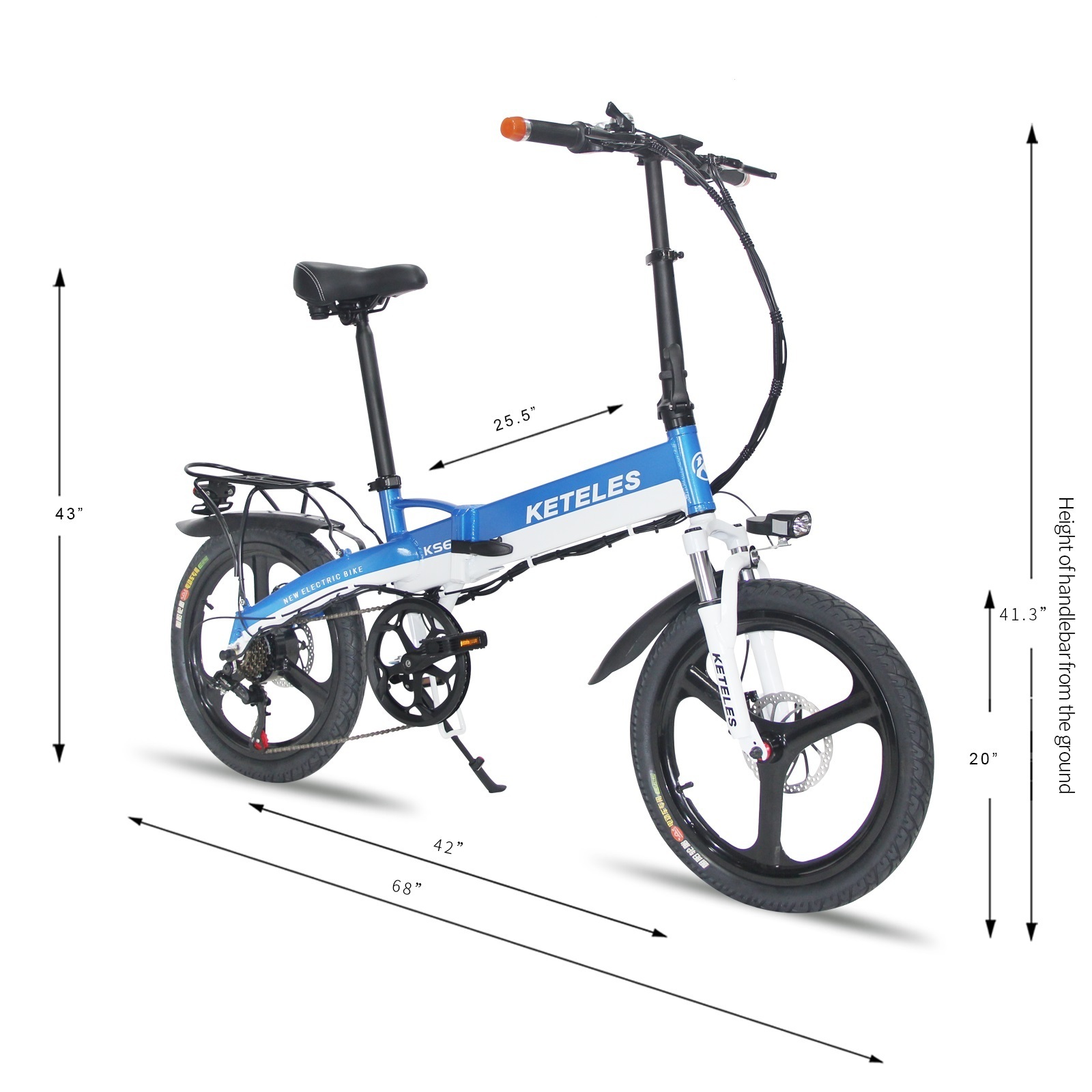 New Foldable KETELES KS6 velo electrique 48v 10ah 7-Speed pliable 20 inch ebike 350w Mountain folding electric hybrid bike