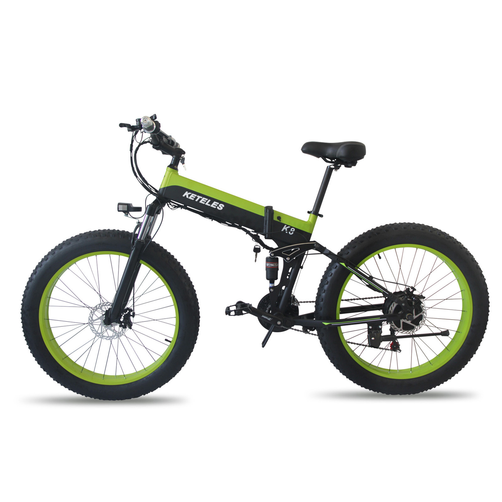 26 inch 1000W Motor 14.5ah KETELES Beach Cruiser K8 Folding Electric Bicycle Fat Tire Electric Bike Off Road Mountain E bike