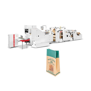 Roll Feed Paper Bag Making Machine With Printing to Make Paper Flour Bag Making Machine Paper Bag with Plastic Window