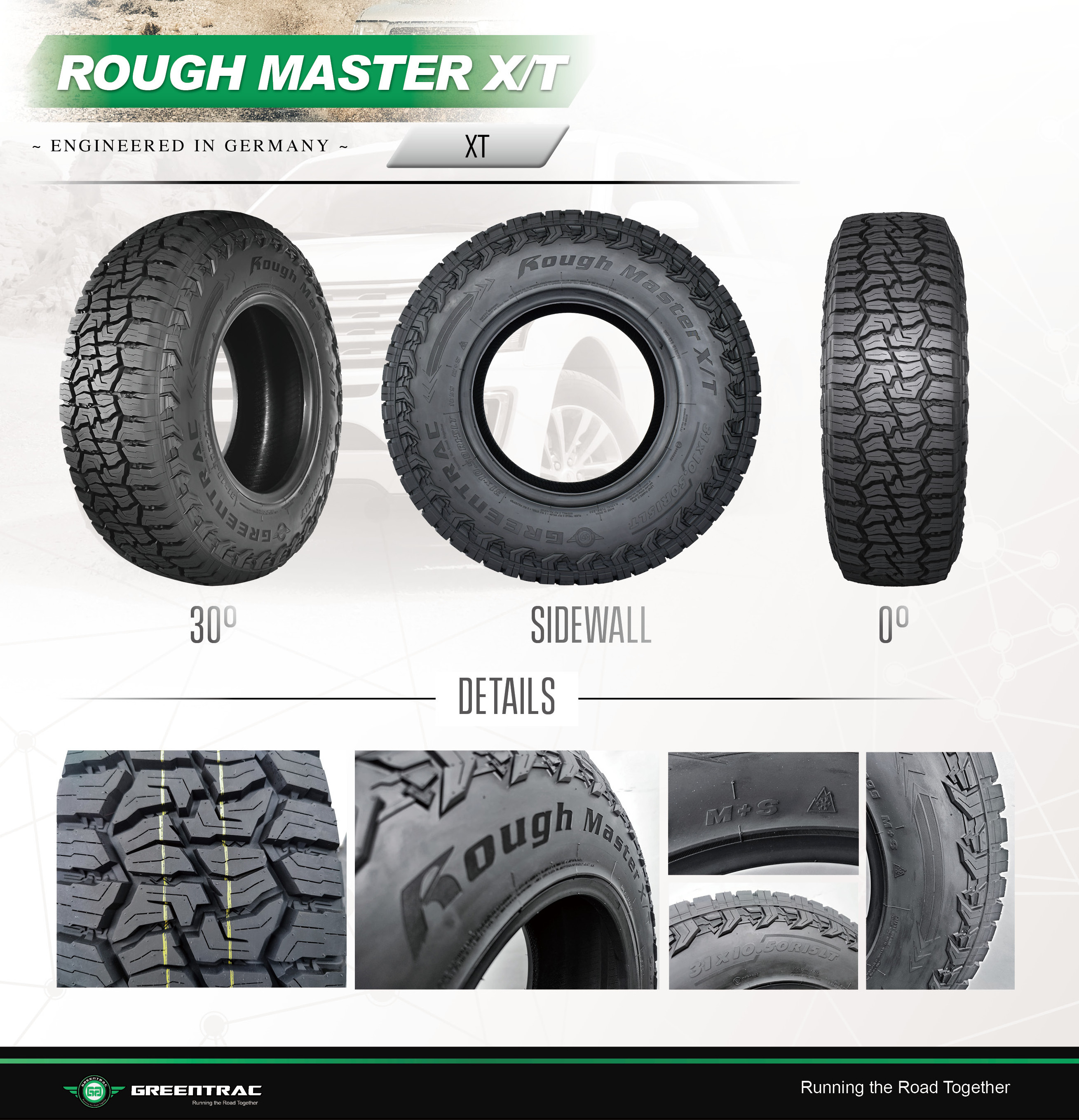 31*10.50R15LT LT285/75R16 LT285/65R18 China Upgrade AT-XT Aggressive Car Tire