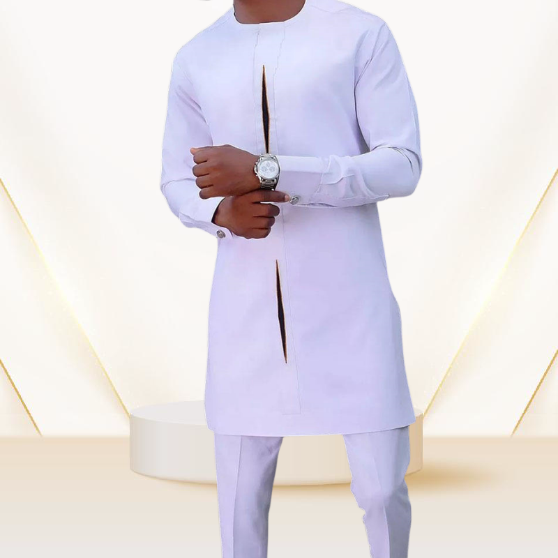 Factory wholesale best-selling suit African national style plain casual men's suit