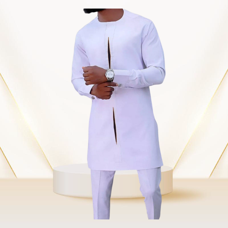 Factory wholesale best-selling suit African national style plain casual men's suit