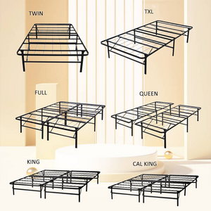 Wholesale Hotel Double Bed Base Queen Folding King Size Soft Steel Bed Frame Storage Platform Mattress Base