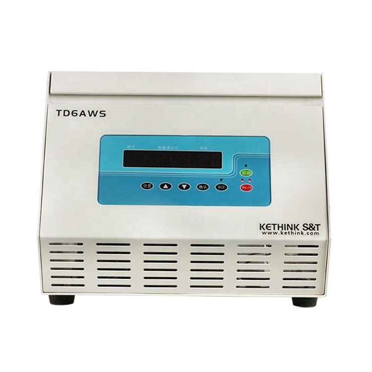 KT-TD6AWS bench top low speed self balance lab centrifuge with angle rotor, horizontal swing bucket rotor and microplate rotor