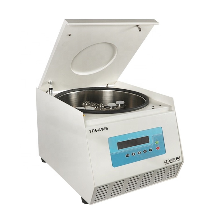 KT-TD6AWS bench top low speed self balance lab centrifuge with angle rotor, horizontal swing bucket rotor and microplate rotor