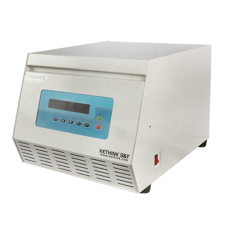 KT-TD6AWS bench top low speed self balance lab centrifuge with angle rotor, horizontal swing bucket rotor and microplate rotor