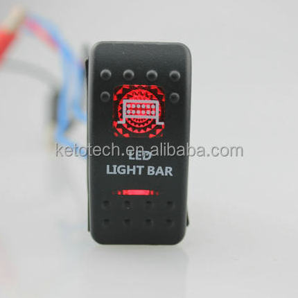 KETO 12V Red on off on momentary rocker switch for boat car bus switch