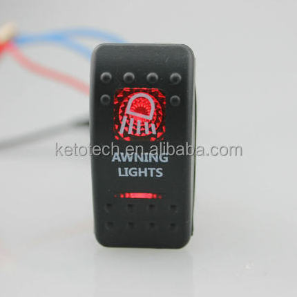 KETO 12V Red on off on momentary rocker switch for boat car bus switch