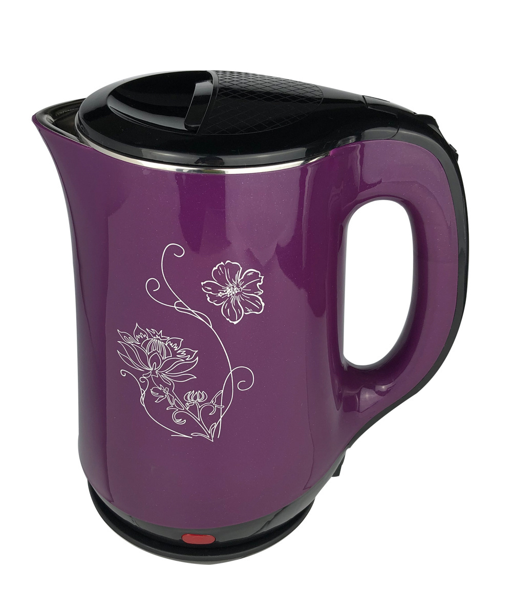 Purple color electric kettle with keep warm function 1.8L