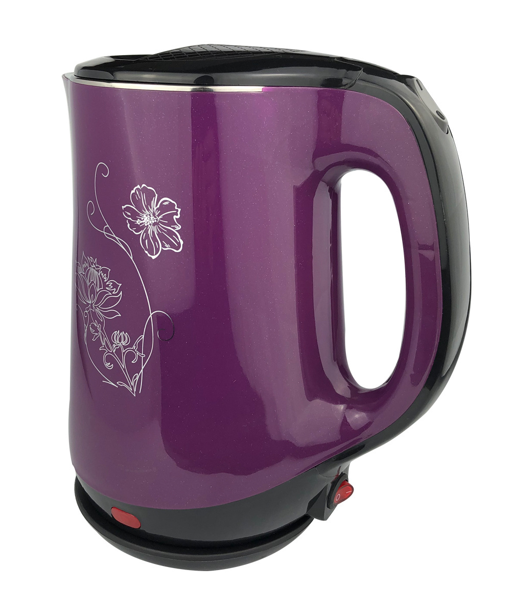 Purple color electric kettle with keep warm function 1.8L