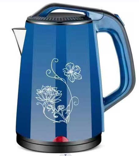 New 2.0L stainless steel double-layer anti-hot electric kettle wholesale