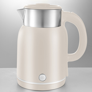 New coming beige color stainless steel electric kettle with anti-dry function 1.5L