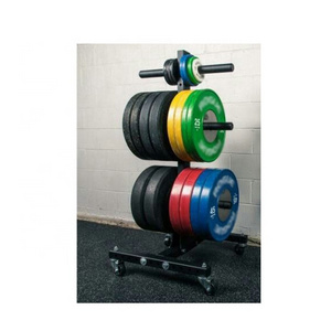 popular bumper plates storage rack with wheels