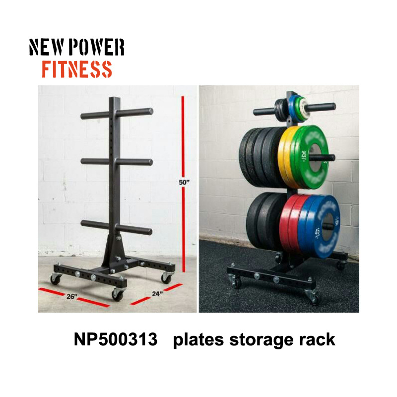 popular bumper plates storage rack with wheels