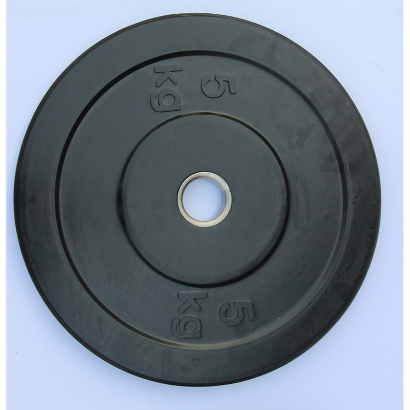 5-25kg (25 Lb) Black Rubber Fitness Lifting Barbell Plates Kg Lbs Weight Plates for Free Weights