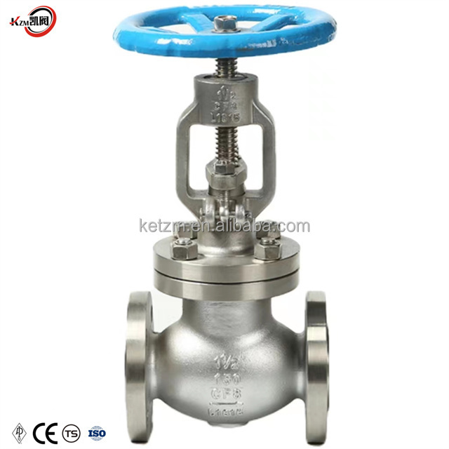 ANSI stainless steel globe valve 3inclass150 handwheel globe valve switch flexible flange stop valve