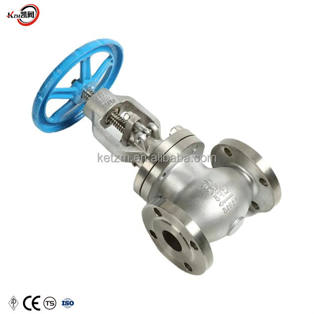 ANSI stainless steel globe valve 3inclass150 handwheel globe valve switch flexible flange stop valve