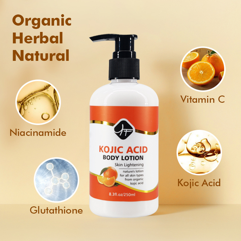 OEM kojic acid Natural organic niacinamide skin lightening whitening korean body lotion