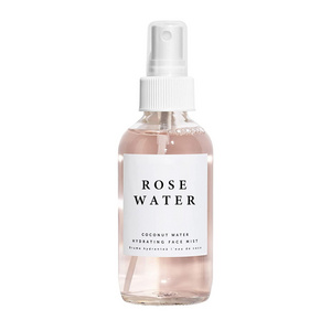 Private Label Skin Care Organic Rose Water Spray For Face Hyaluronic Acid Hydrating Refreshing Rose Water Face Toner