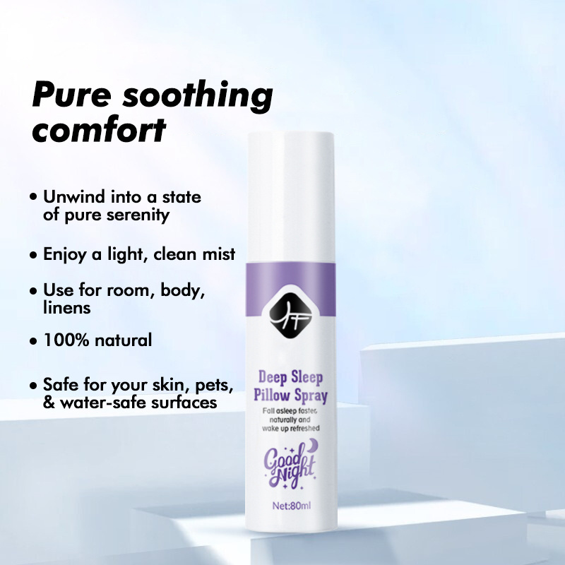 Private Label (high quality)Deep Sleep Pillow Mist Spray with Lavender Essential Oil Relaxing Aromatherapy Mist Deep Sleep Spray