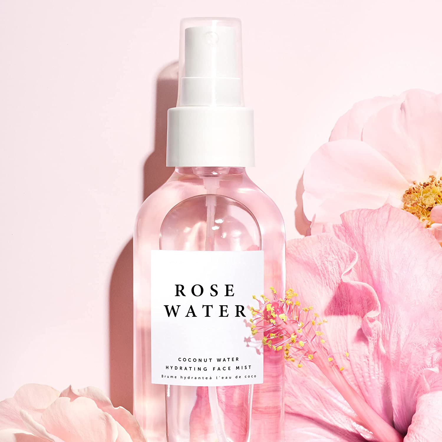 Private Label Skin Care Organic Rose Water Spray For Face Hyaluronic Acid Hydrating Refreshing Rose Water Face Toner