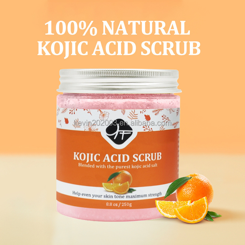 NEW Private Label Hot Selling Himalayan Salt Scrub Natural Body Scrub Exfoliate Skin Kojic acid Body Scrub for whitening Skin