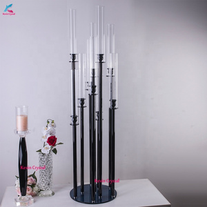 K-1171 black design tall table candlestick wedding centerpiece candelabra