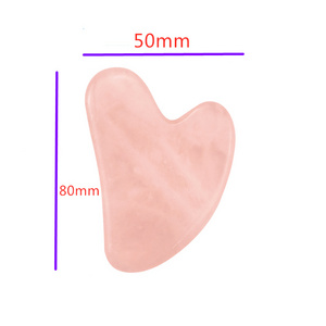 100% natural rose quartz gua sha stone high quality A grade gua sha stone customized logo pink quartz guasha tool