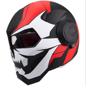 HNJ Factory Wholesale Personality ABS Full Face Riding Alien Scooter Electric Bike Motorcycle Iron Man Helmet