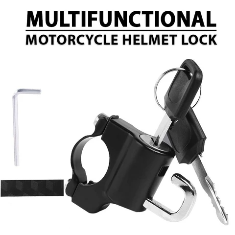 Anti-theft Helmet Lock Handlebar Lock Helmet Hook Universal Motorcycle Motorbike Dirt Bike Bicycle Helmet Lock