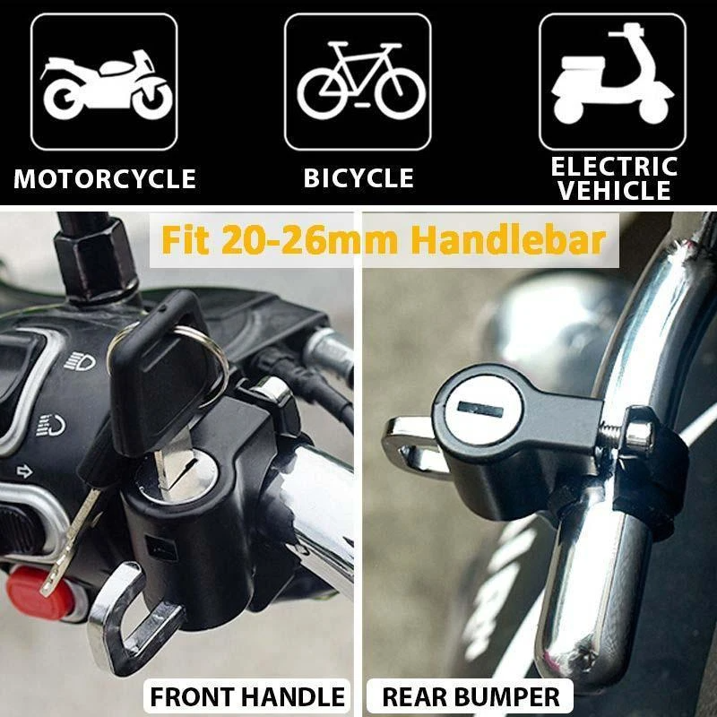 Anti-theft Helmet Lock Handlebar Lock Helmet Hook Universal Motorcycle Motorbike Dirt Bike Bicycle Helmet Lock