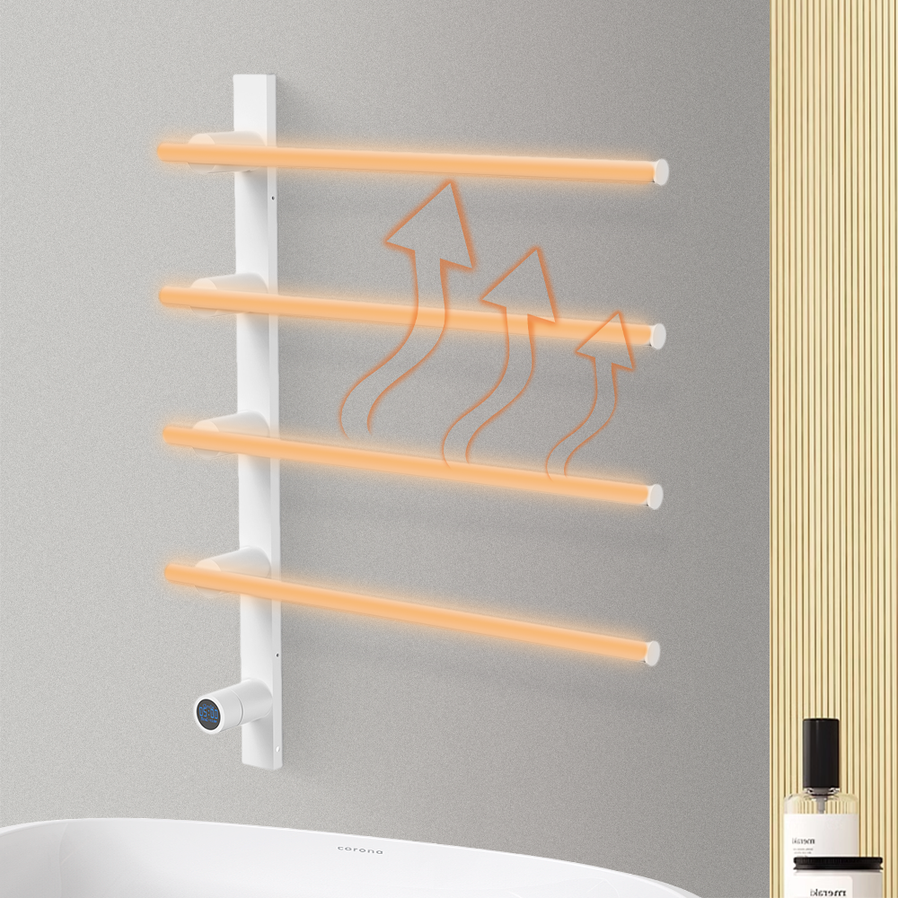 China Factory Supply High End American Style Vertical Towel Heater Rack Bathroom Shelves Wall Mounted With Towel Rack