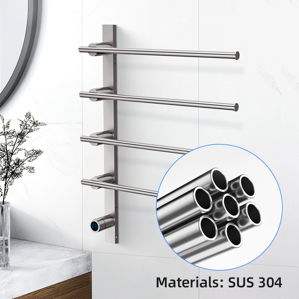 China Factory Supply High End American Style Vertical Towel Heater Rack Bathroom Shelves Wall Mounted With Towel Rack