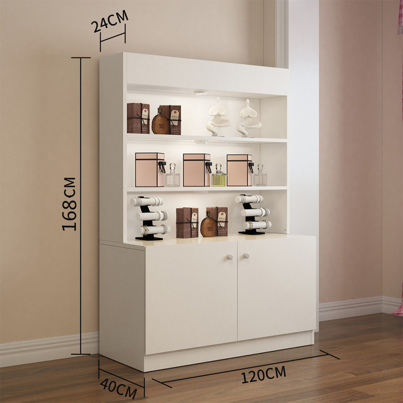 Customized MDF Cosmetic Cabinet Perfume Showcase Display Shelf Supermarket Shelves for Shop Display Furniture