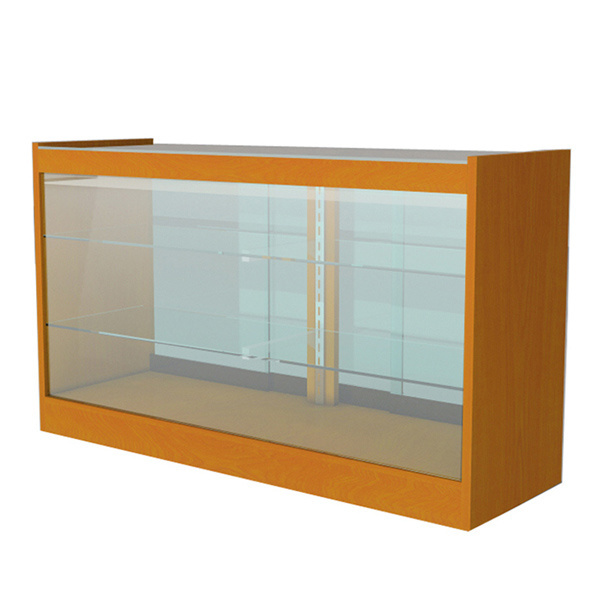 Checkout counter handbag shopping retail display case cabinet MDF board glass showcase