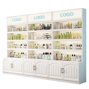 Modern cosmetic display cabinet shelf with logo bookshelf display cabinet